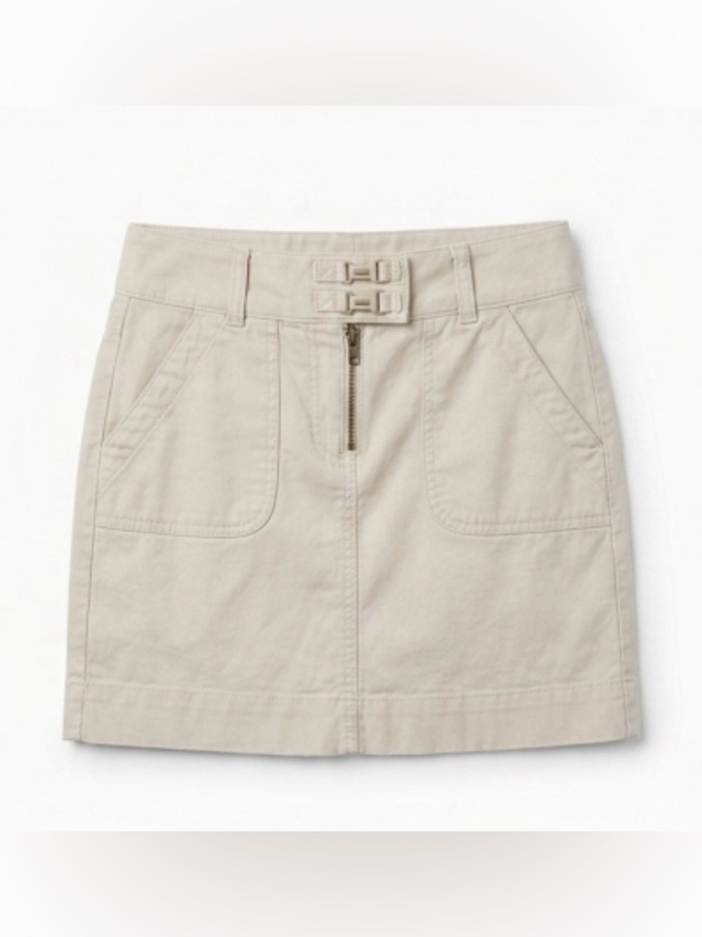 Gap Factory Khaki Mid-Rise Midi Skirt with Pockets